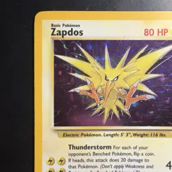 Pokemon Vintage Holo Zapdos 15/62 Fossil Corrected Unlimited Wotc 1999 - Image 2
