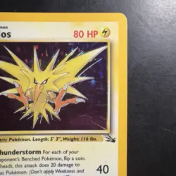Pokemon Vintage Holo Zapdos 15/62 Fossil Corrected Unlimited Wotc 1999 - Image 3