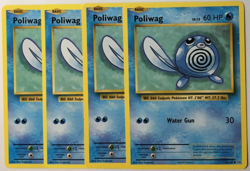 POKEMON 4X POLIWAG LV.13 23/108 XY EVOLUTIONS COMMON NEAR MINT-PLAYSET - Image 1
