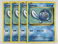Poliwag 23/108 (4x) Playset Lot Pokemon XY Evolutions Common Flat Shipping - Image 1
