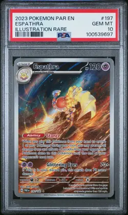 SV04: Paradox Rift Pokemon TCG Espathra PSA 10 - Image 1