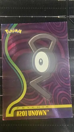 Unown #201 Topps Pokemon TV Animation Edition Johto League Champions - Holo - LP - Image 1