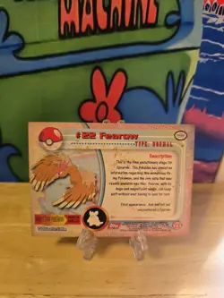 Fearow #22 Non-Foil Topps Red Logo Pokemon TV Animation Edition With Top Loader! - Image 2