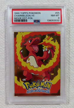 1999 Topps Pokemon Movie Edition Charmeleon Foil #E5 PSA 8 Blue Label - Image 1