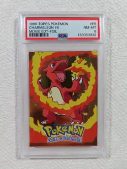 1999 Topps Pokemon Movie Edition Charmeleon Foil #E5 PSA 8 Blue Label - Image 2