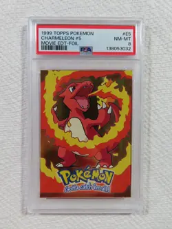 1999 Topps Pokemon Movie Edition Charmeleon Foil #E5 PSA 8 Blue Label - Image 3