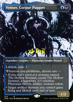 MTG Foil Showcase Phyrexia: All Will Be One ONE Venser, Corpse Puppet MINT - Image 1