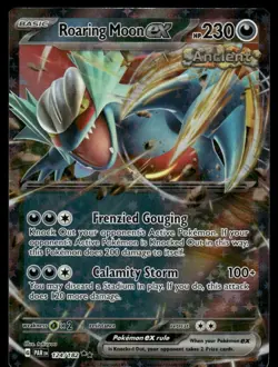 Pokemon Cards Roaring Moon ex 124/182 Paradox Rift Double Rare NM - Image 1