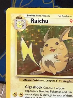Pokemon TCG Raichu Fossil Holo 14/62 Lightly Played - Image 3