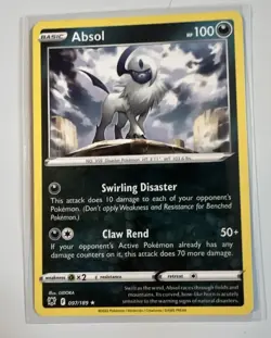 Pokemon TCG Absol Sword & Shield-Astral Radiance 097/189 Holo Holo Rare(M) - Image 1