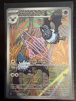 Pokemon 2025 SV White Flare Swoobat 120/086 Illustration Rare Near Mint - Image 1