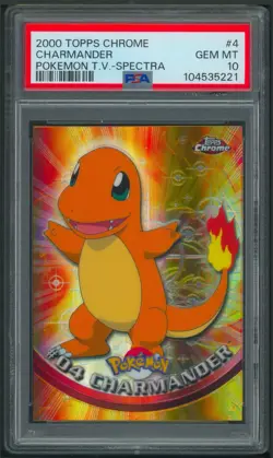 Pokemon Topps Chrome Spectra Charmander Holo #4 PSA 10 - Image 1
