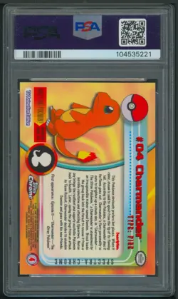 Pokemon Topps Chrome Spectra Charmander Holo #4 PSA 10 - Image 2