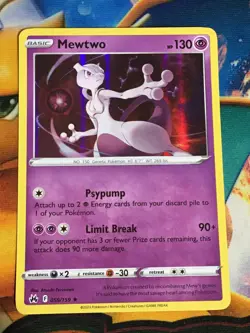 C247 POKEMON TCG CROWN ZENITH MEWTWO #059 NM-M HOLO - Image 1