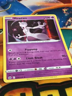 C247 POKEMON TCG CROWN ZENITH MEWTWO #059 NM-M HOLO - Image 2