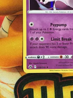 C247 POKEMON TCG CROWN ZENITH MEWTWO #059 NM-M HOLO - Image 4