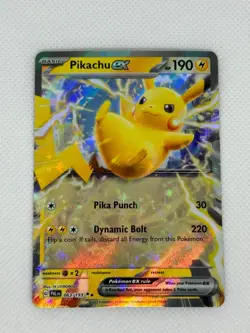 Pikachu Ex 63/193 Pokemon TCG Paldea Evolved Double Rare Holo NM - Image 1