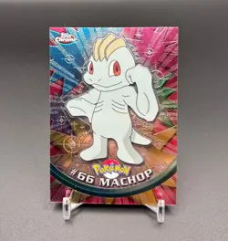 2000 TOPPS CHROME POKEMON TV ANIMATION MACHOP #66 VINTAGE - Image 1