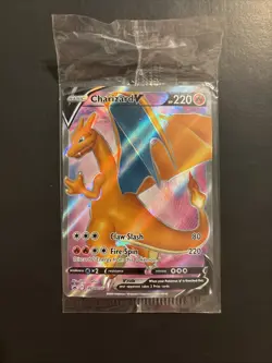 Pokemon TCG Charizard v SWSH050 Black Star Promo Champion’s Path Sealed - Image 1