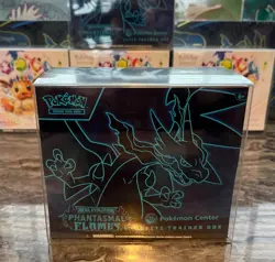 Pokemon Center ETB Elite Trainer Box Phantasmal Flames New Sealed Plastic Case - Image 1