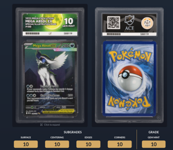 Pokemon Mega Absol EX 180/132 Mega Evolution ACE 10 Gem Mint Perfect Subgrades - Image 3