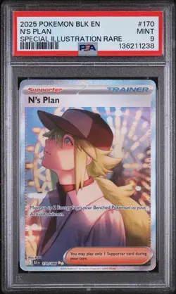 N's Plan Black Bolt Holo Card PSA 9 170/086 SV - Image 1