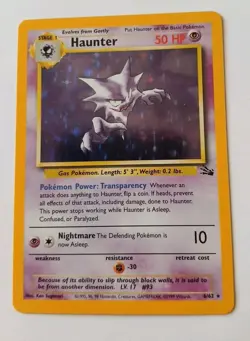 Vintage HAUNTER 6/62 Holofoil Rare Fossil Pokemon 1999 Wizards LP/NM 🌟 Sugimori - Image 1
