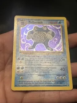 Pokemon TCG Poliwrath Holo Rare 13/102 Base Set Unlimited 1999 WOTC- MP+ - Image 3