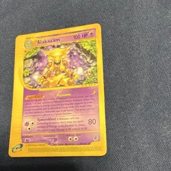 Pokemon TCG-Alakazam-Expedition Base Set-33/165-100HP-Rare-Regular-English - Image 1