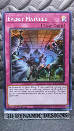 | Yugioh Evenly Matched SDBT-EN038 1st Edition Super Rare NM 🔥 | - Image 1