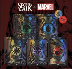 IN HAND SECRET LAIR VENOM LANDS MANA SYMBIOTE RAISED FOIL EDITION - Image 2
