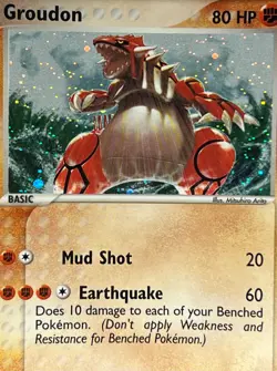 Pokemon 2004 EX Hidden Legends-Groudon 102/101 Secret Rare Holo -NM - Image 2