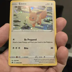 Eevee Pokemon SWSH190 Black Star Promo With HD Swirl - Image 1