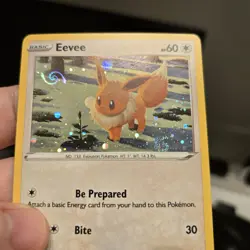 Eevee Pokemon SWSH190 Black Star Promo With HD Swirl - Image 3