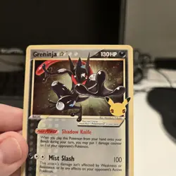 Greninja Pokemon Gold Star SWSH144 Black Star Promo Holo With HD Swirl - Image 1
