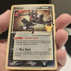 Greninja Pokemon Gold Star SWSH144 Black Star Promo Holo With HD Swirl - Image 3