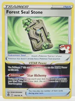 Forest Seal Stone 156/195 Play! Pokemon Prize Pack STAMPED - Image 1