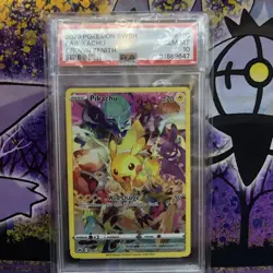 Pokemon Pikachu Full Art Secret Rare Crown Zenith 160/159 Holo PSA 10 - Image 1
