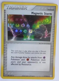 Magnetic Storm 91/101 Uncommon Holo EX Hidden Legends Pokemon Trainer Card LP - Image 1