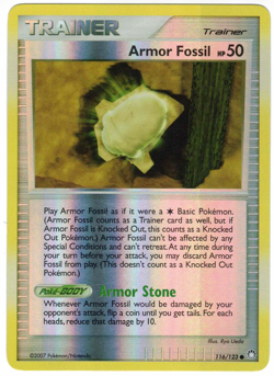 Armor Fossil 116/123 Mysterious Treasures Reverse Holo Uncommon Pokemon Card - Image 1
