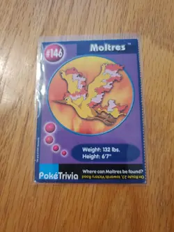 1999 Pokemon Promo Card The First Movie Nintendo Moltres #146 PokeTrivia- LP - Image 1