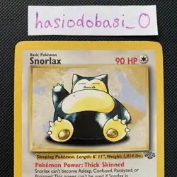 Pokemon Snorlax 27/64 Jungle Rare Unlimited WOTC MP Condition - Image 2