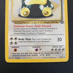 Pokemon Snorlax 27/64 Jungle Rare Unlimited WOTC MP Condition - Image 3