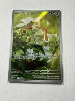 Caterpie 151 Full Art NM Ultra Rare 172/165 Scarlet & Violet Pokemon TCG English - Image 1
