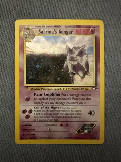 Pokemon Sabrina's Gengar 14/132 Holo Rare Gym Challenge 🔥Swirl🔥 - Image 1