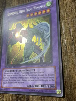 YuGiOh Elemental HERO Flame Wingman EHC1-EN004 Limited Edition Secret Rare - Image 2
