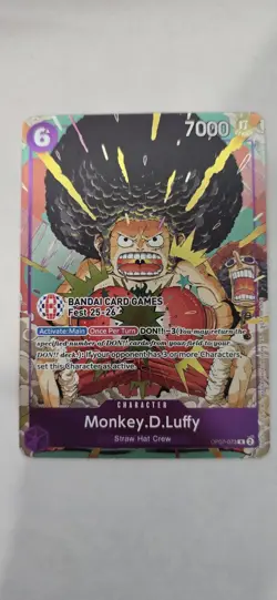 Afro Monkey D Luffy OP07-073 BANDAI Card Games Fest 25-26 Promo One Piece TCG - Image 1