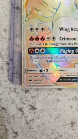 Pokemon Charizard GX Burning Shadows 150/147 Rainbow Rare Card - Image 5