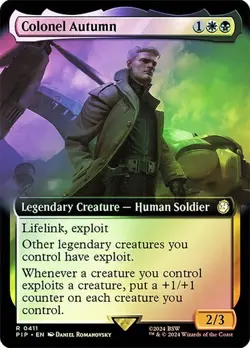 Colonel Autumn FOIL EXTENDED - 0411 - Rare - Fallout PIP MTG - Image 1