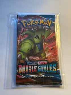 Battle Styles Pokemon TCG Tyranitar Art Booster Pack Cards Sword Shield - Image 1